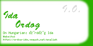 ida ordog business card